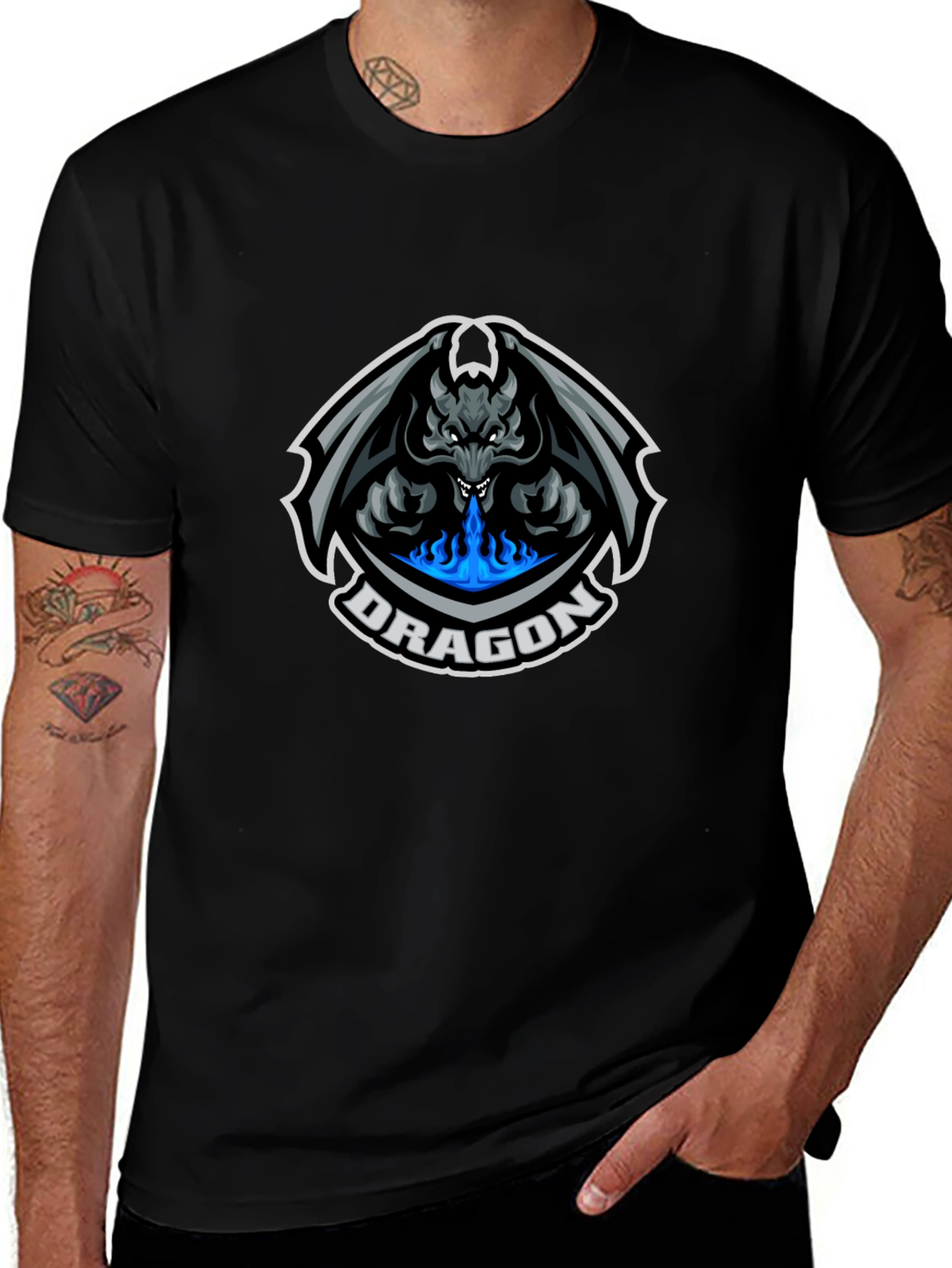 Dragon Graphic Tee - Black
