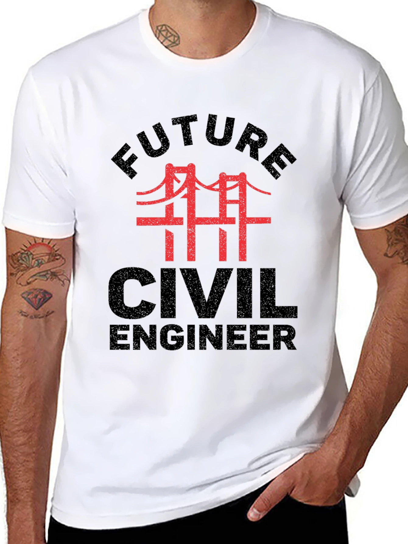 Future Civil Engineer Black T-Shirt