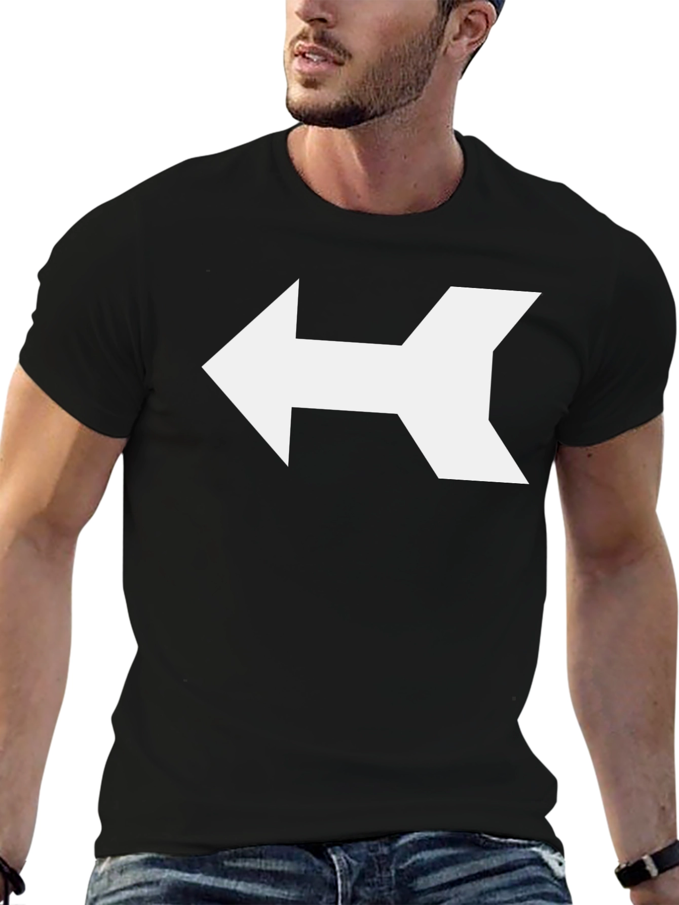 Arrow Graphic Tee - Modern Directional Design