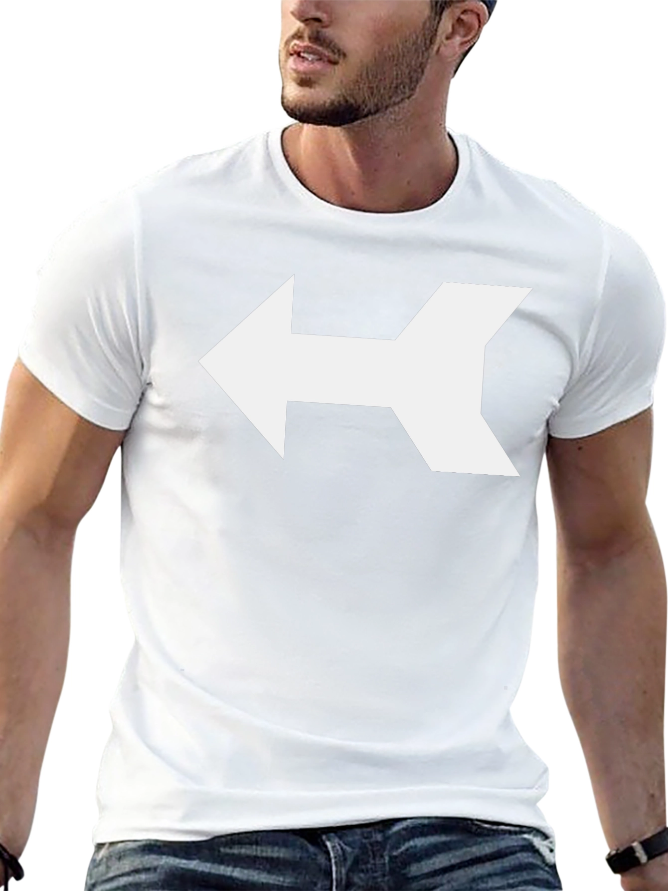 Arrow Graphic Tee - Modern Directional Design