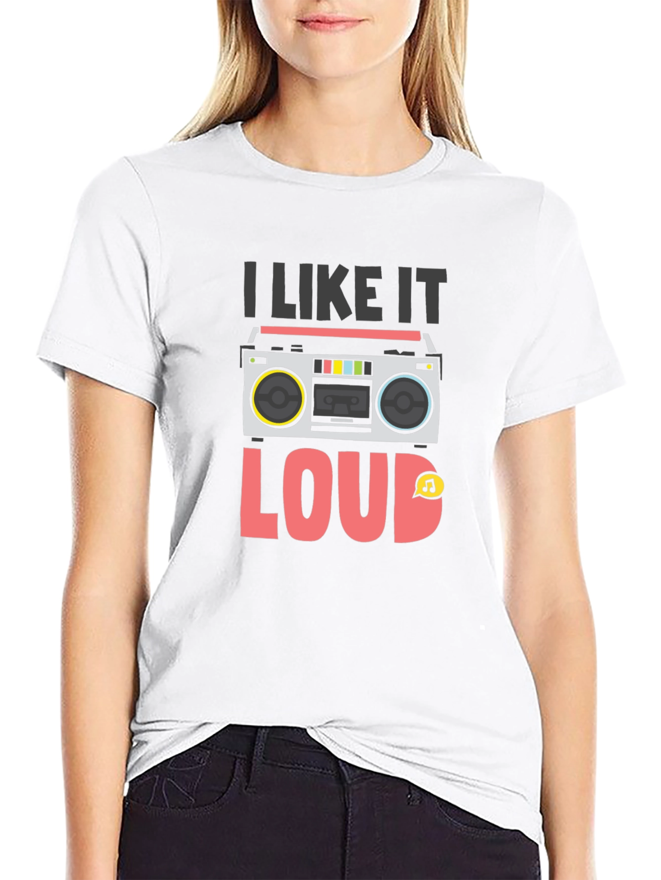 I Like It Loud Retro Boombox Graphic T-Shirt