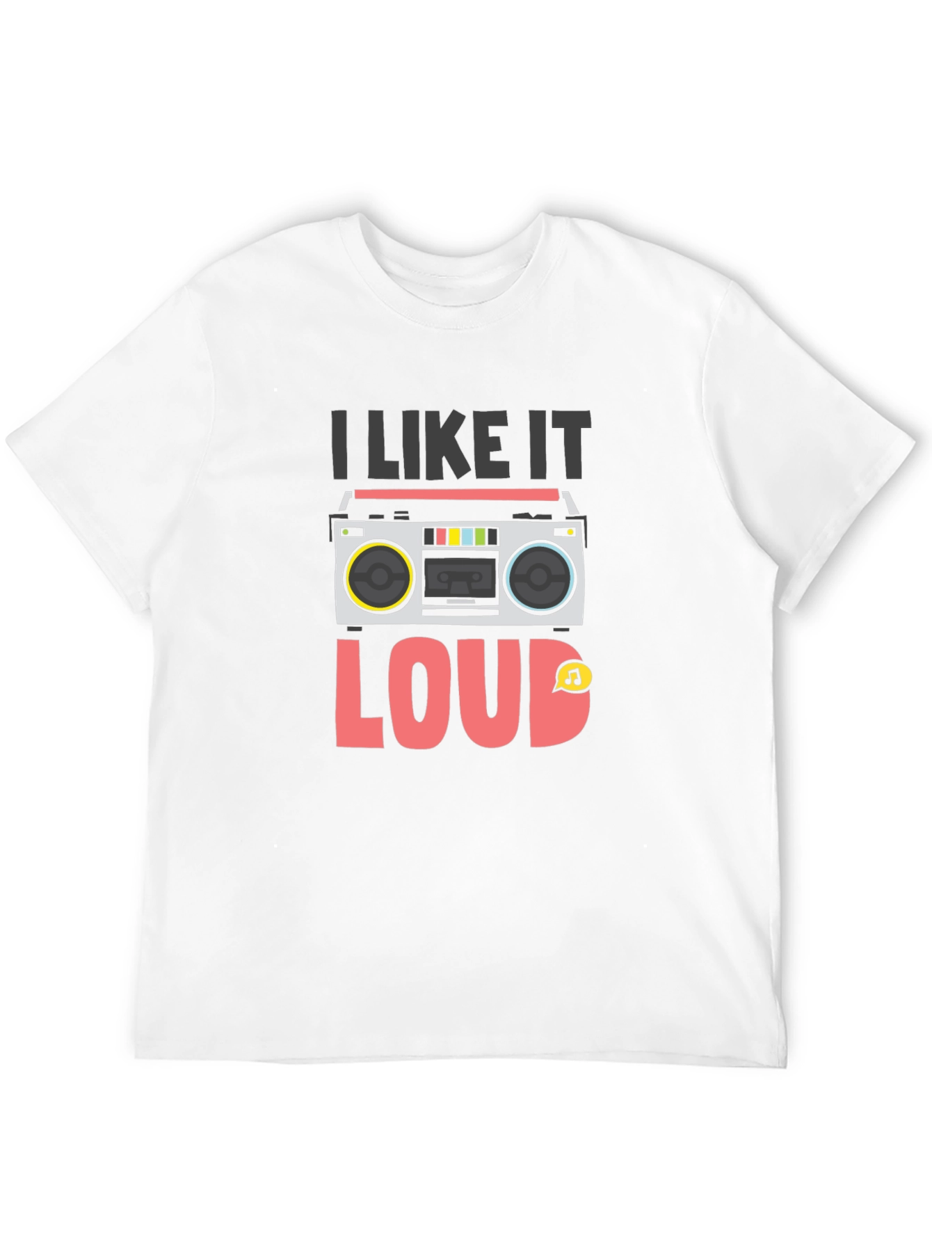 I Like It Loud Retro Boombox Graphic T-Shirt