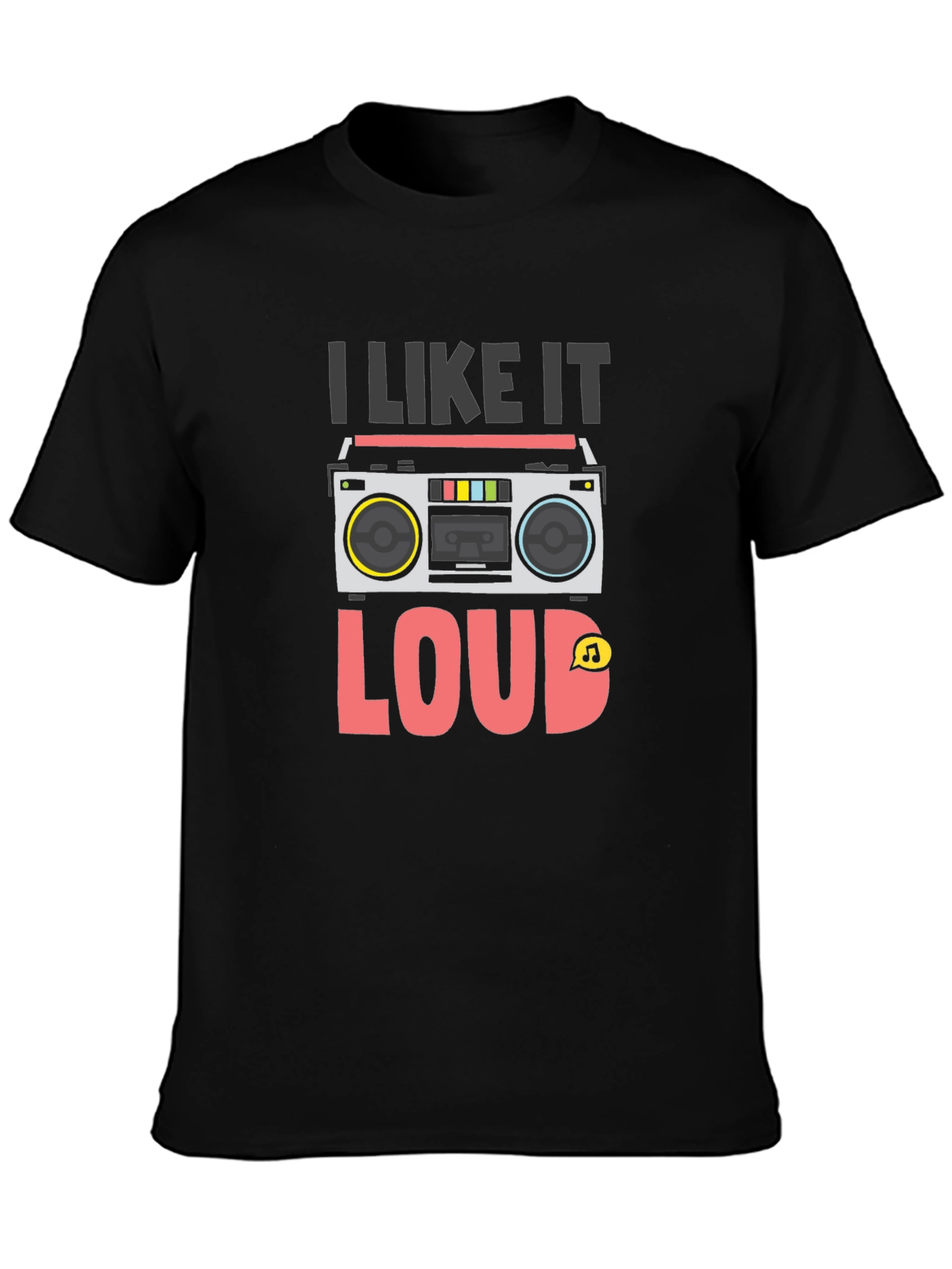 I Like It Loud Retro Boombox Graphic T-Shirt