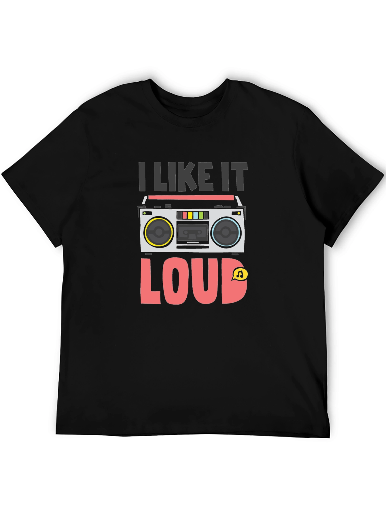 I Like It Loud Retro Boombox Graphic T-Shirt