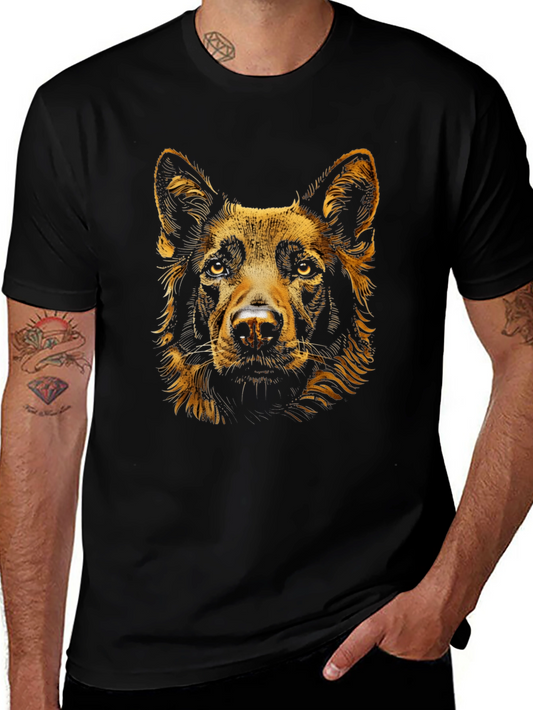 Dog Portrait Graphic Tee - Soft Cotton Blend