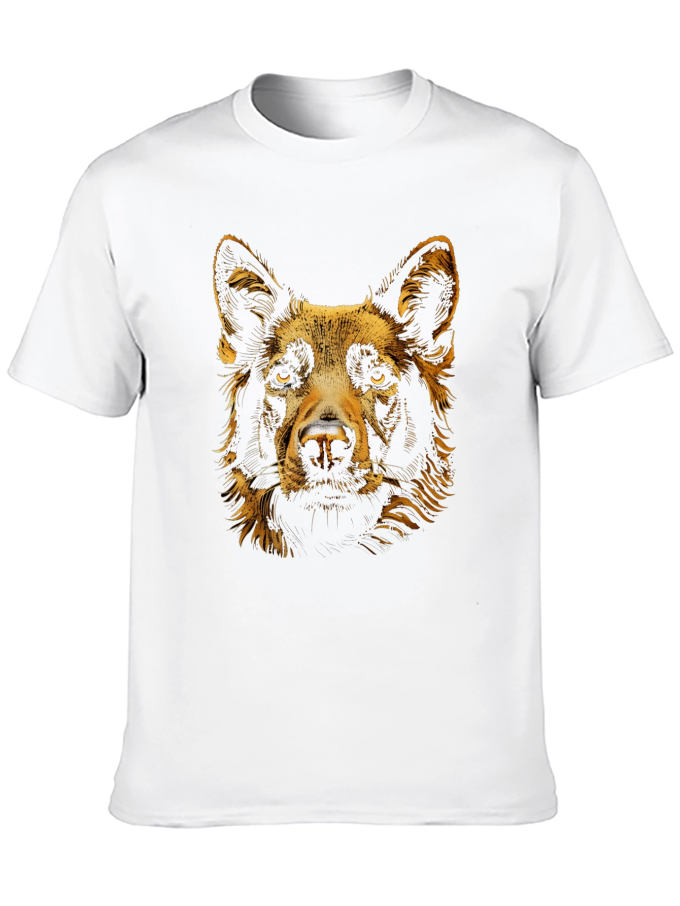 Dog Portrait Graphic Tee - Soft Cotton Blend