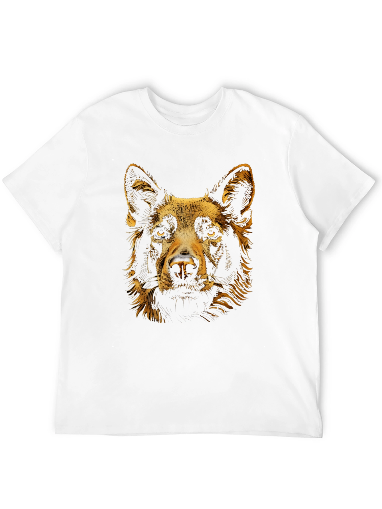 Dog Portrait Graphic Tee - Soft Cotton Blend