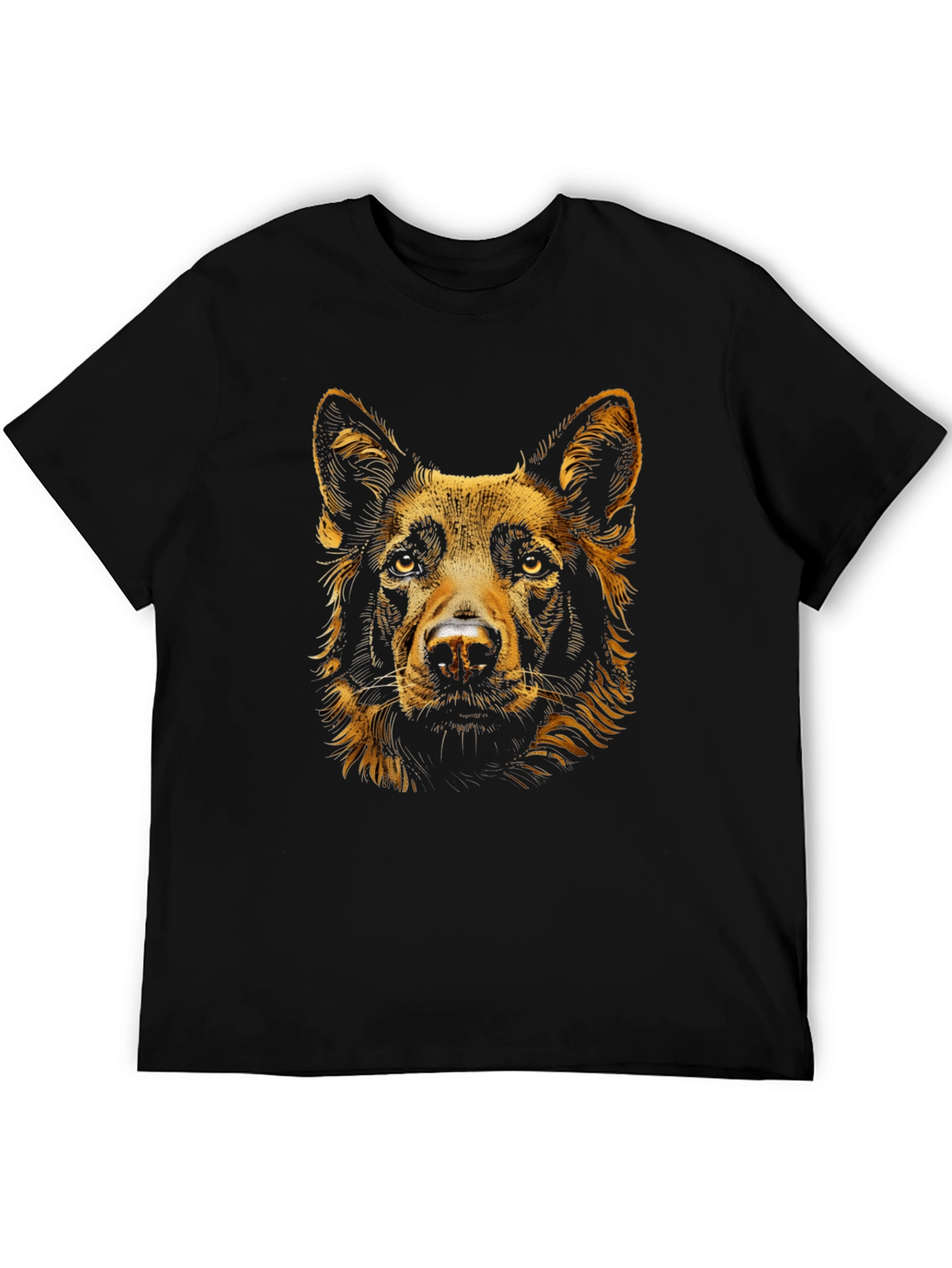 Dog Portrait Graphic Tee - Soft Cotton Blend