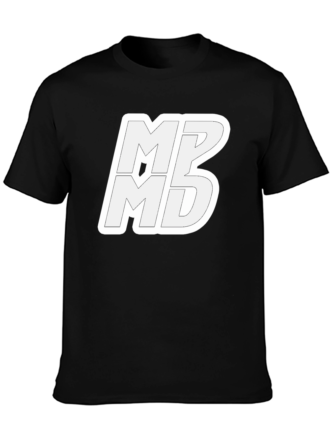 Black Graphic Tee - MPB MD Logo Print