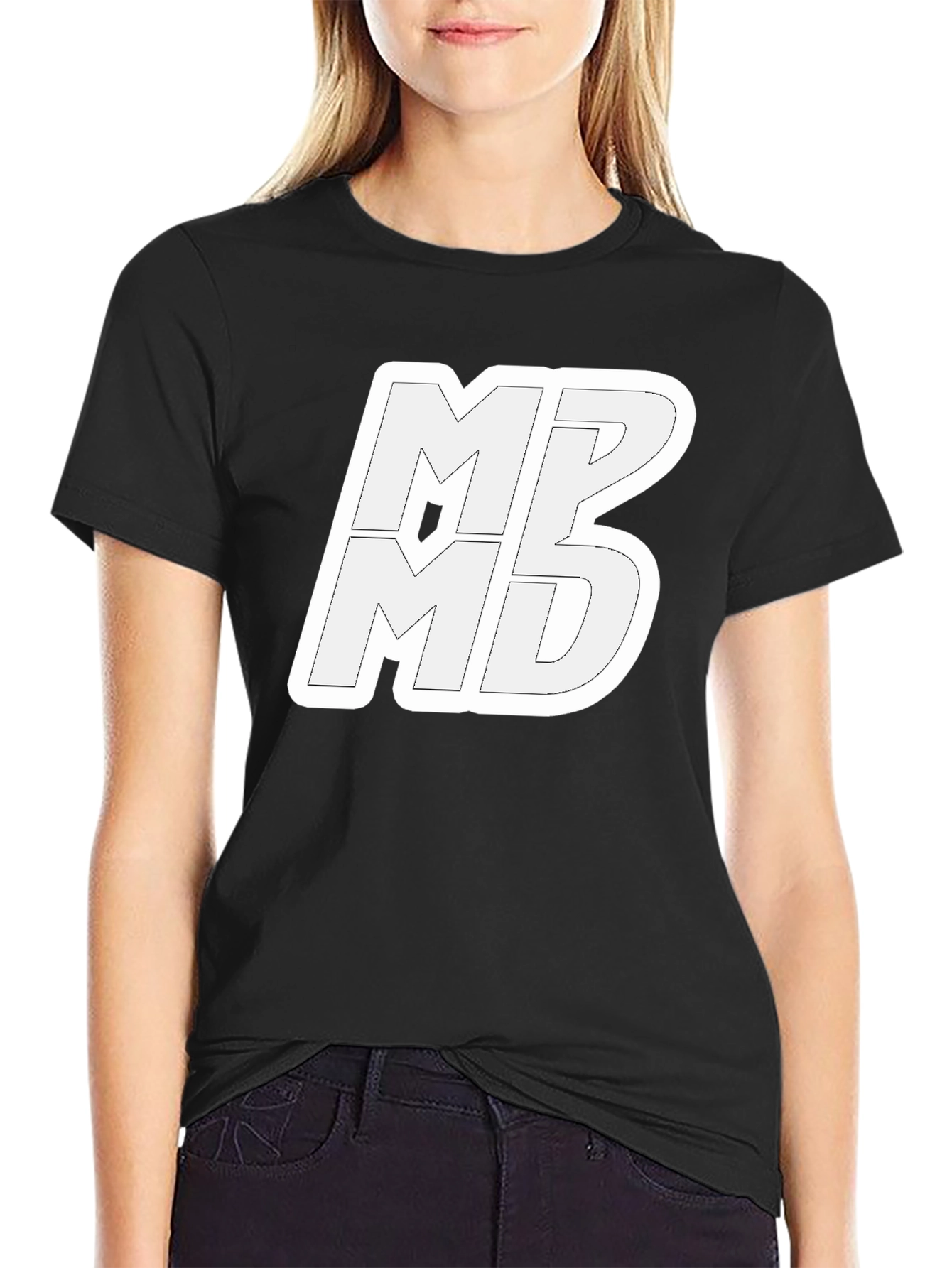 Black Graphic Tee - MPB MD Logo Print