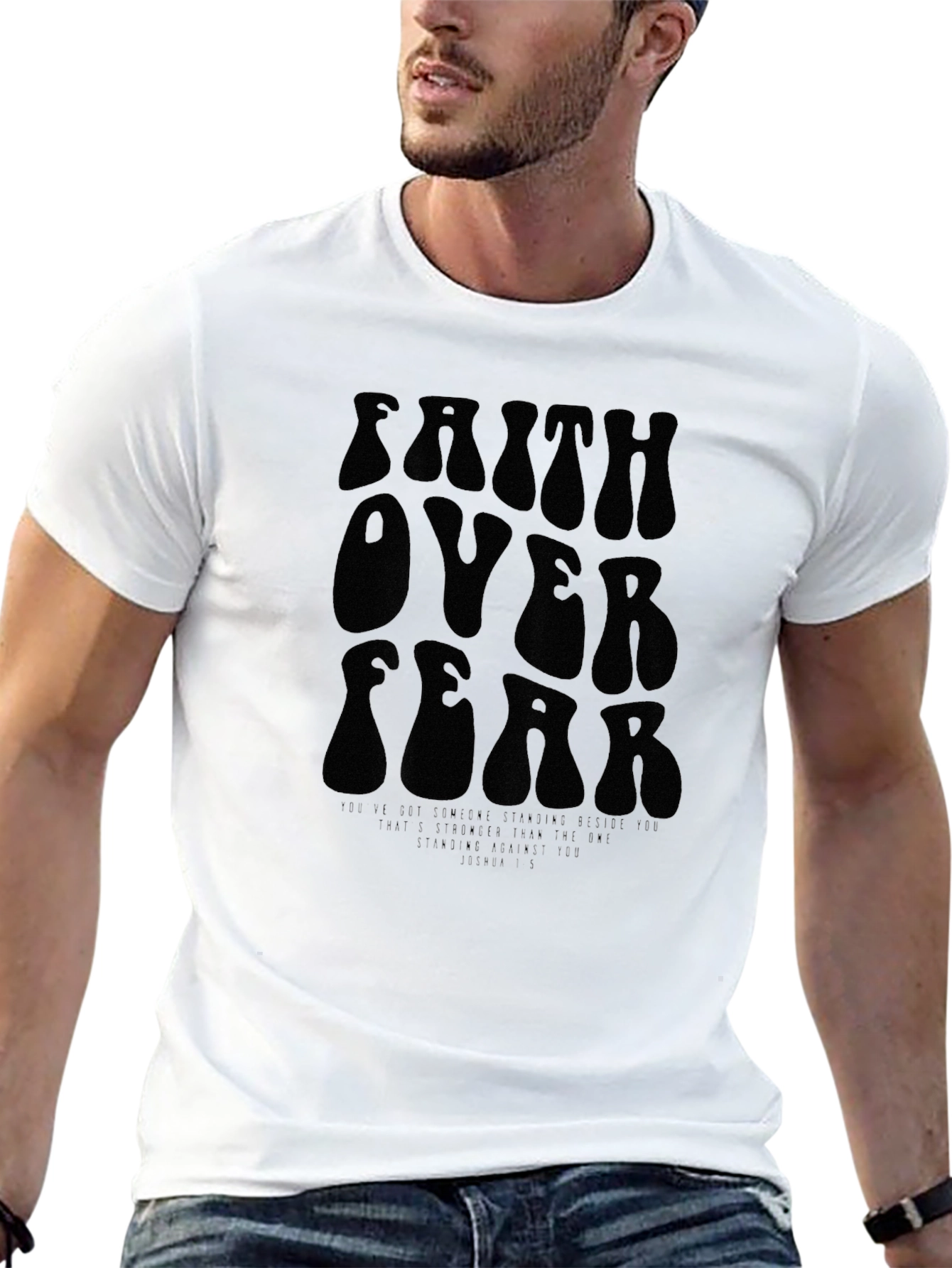 Faith Over Fear Black Graphic Tee