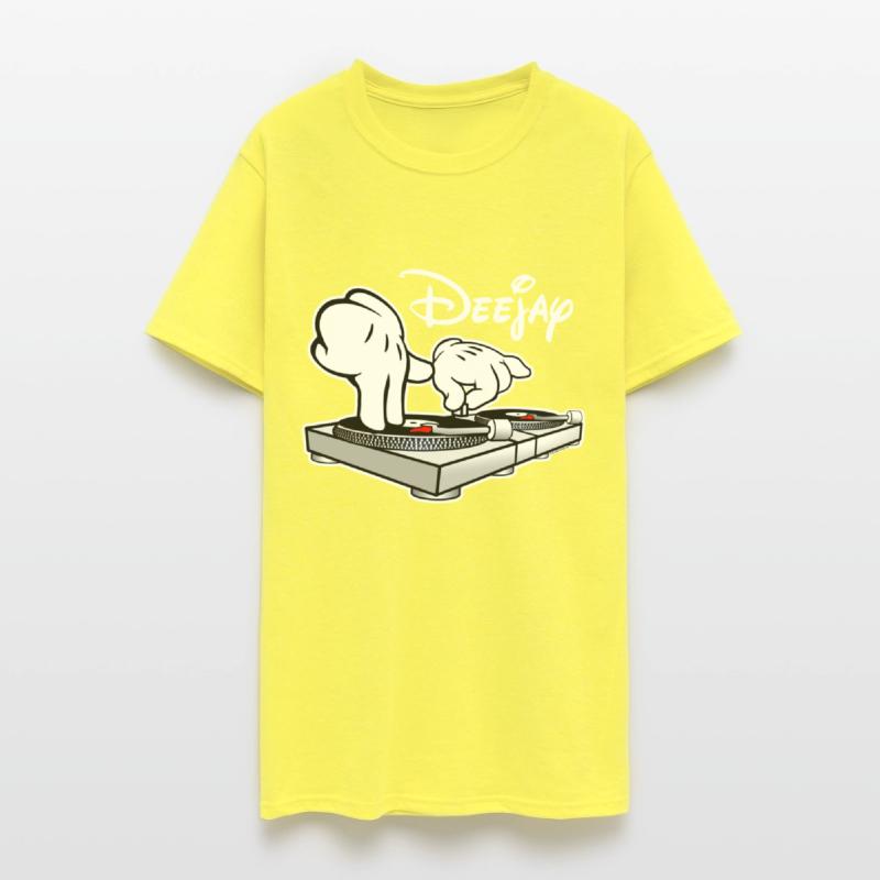 DJ Turntables Cartoon Hands