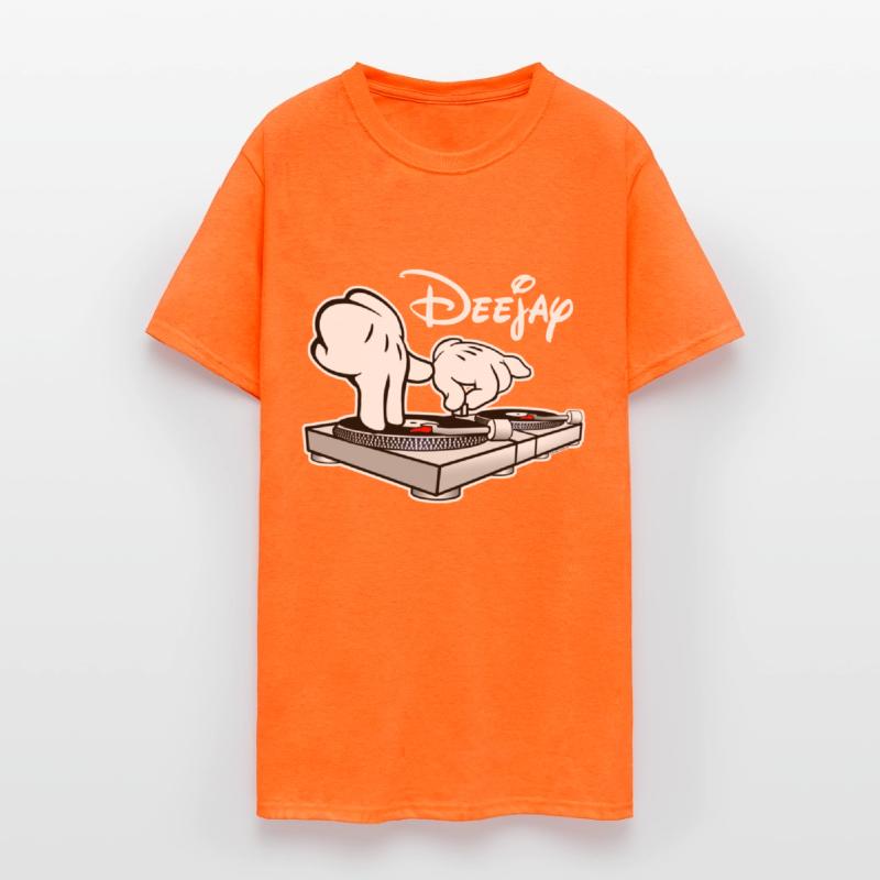 DJ Turntables Cartoon Hands