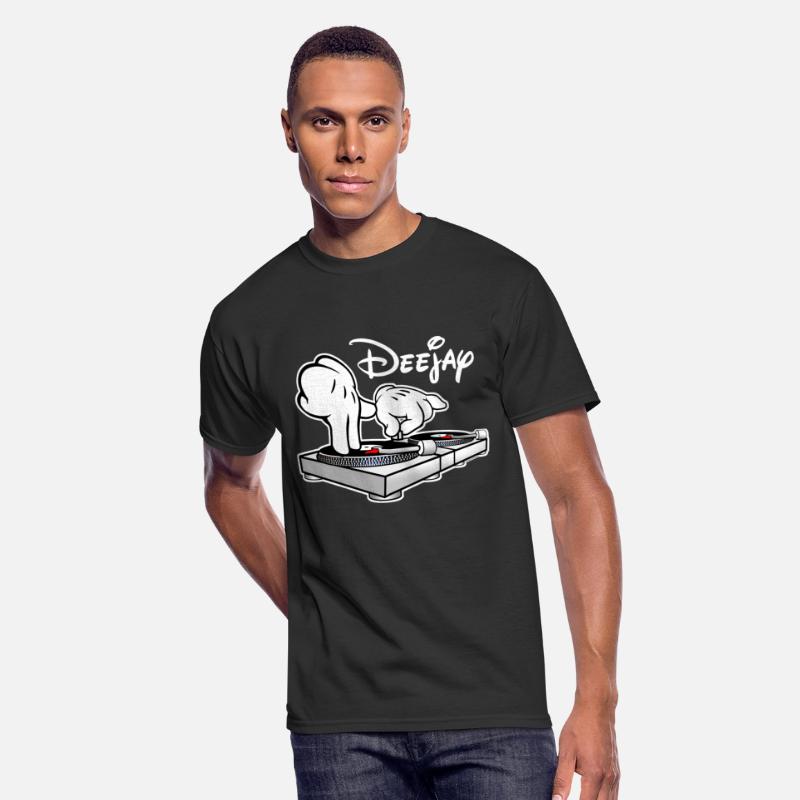 DJ Turntables Cartoon Hands