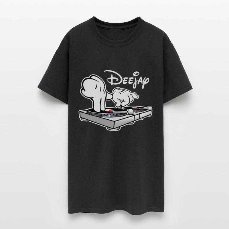 DJ Turntables Cartoon Hands