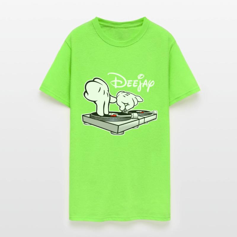 DJ Turntables Cartoon Hands
