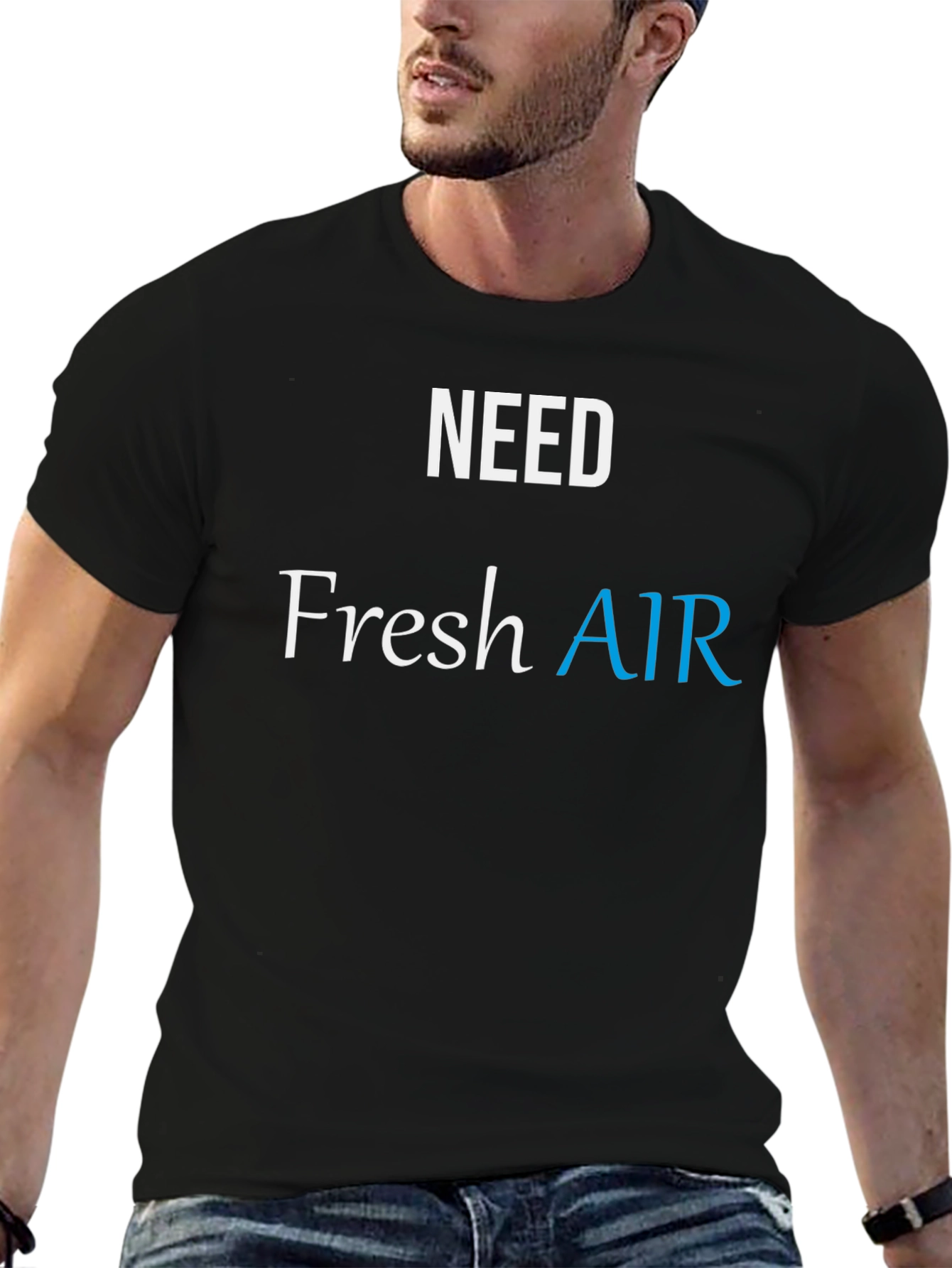 Need Fresh Air Black T-Shirt
