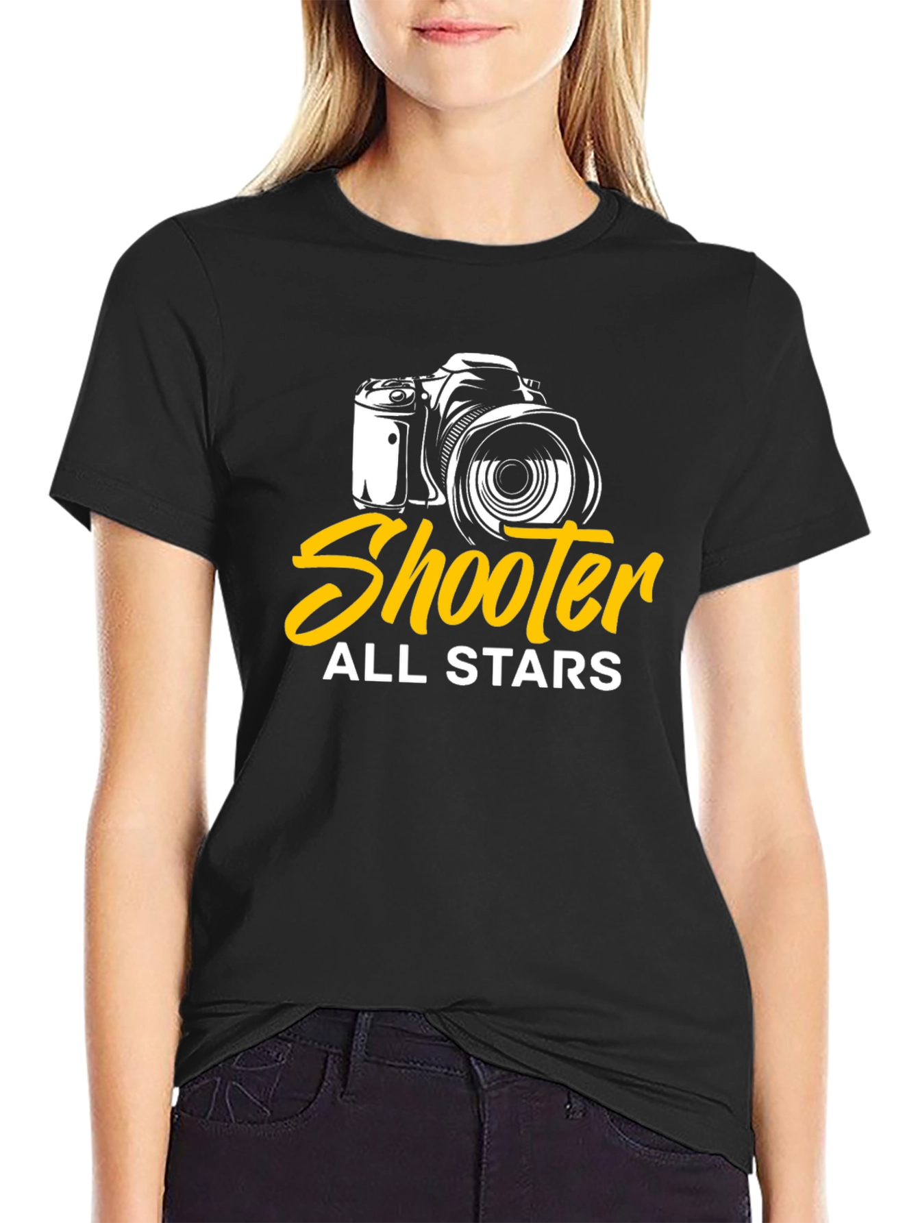 Shooter All Stars Camera Graphic Black T-Shirt