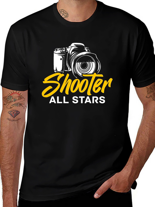 Shooter All Stars Camera Graphic Black T-Shirt