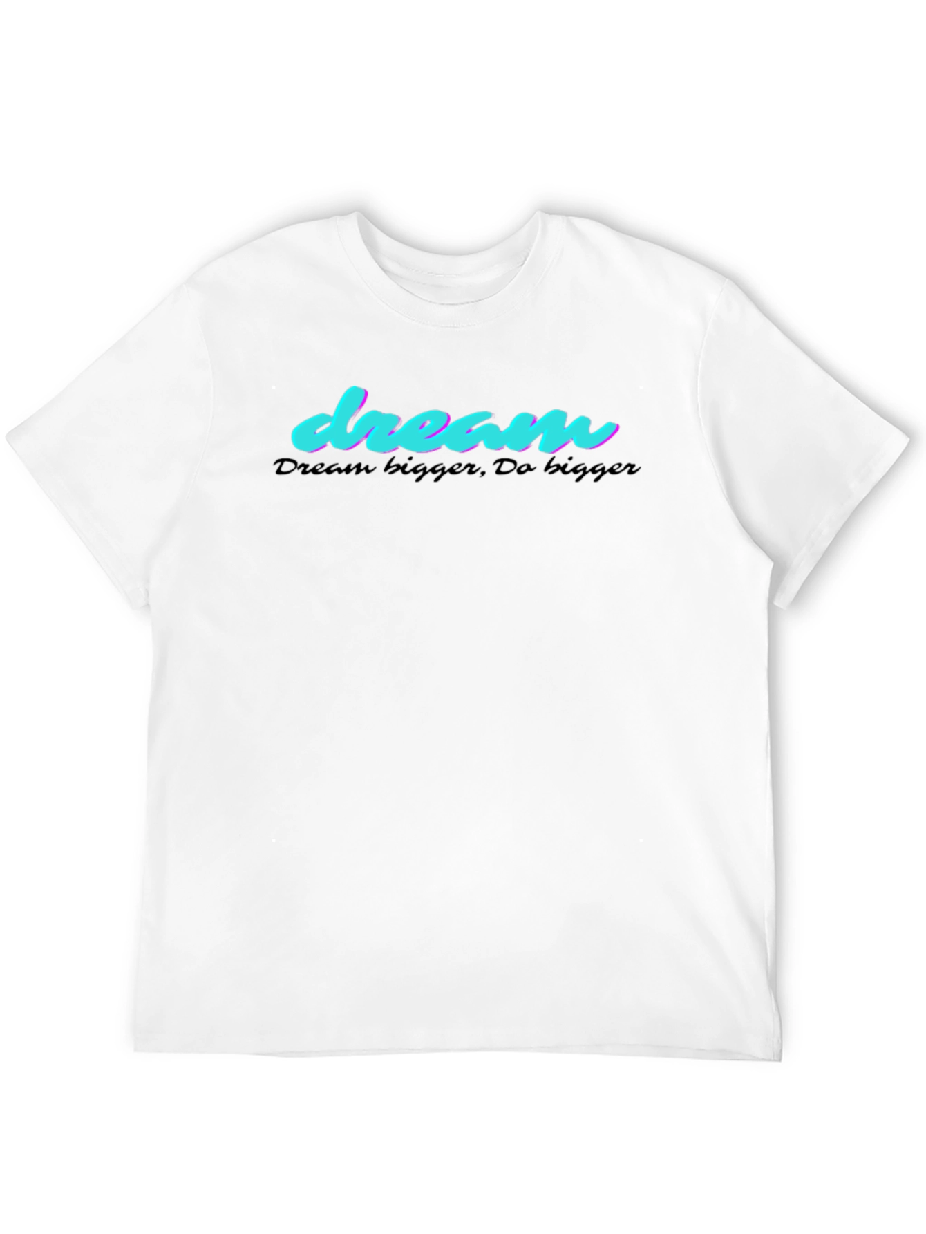 Dream Bigger Graphic Tee - Black Cotton T-Shirt