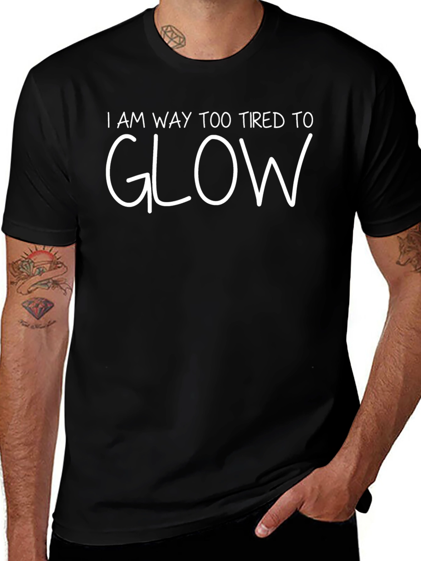 Funny Tired to Glow Graphic T-Shirt