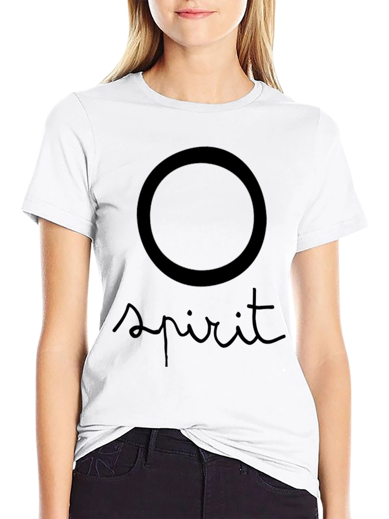 Spirit Graphic Tee - Stylish Crew Neck T-Shirt