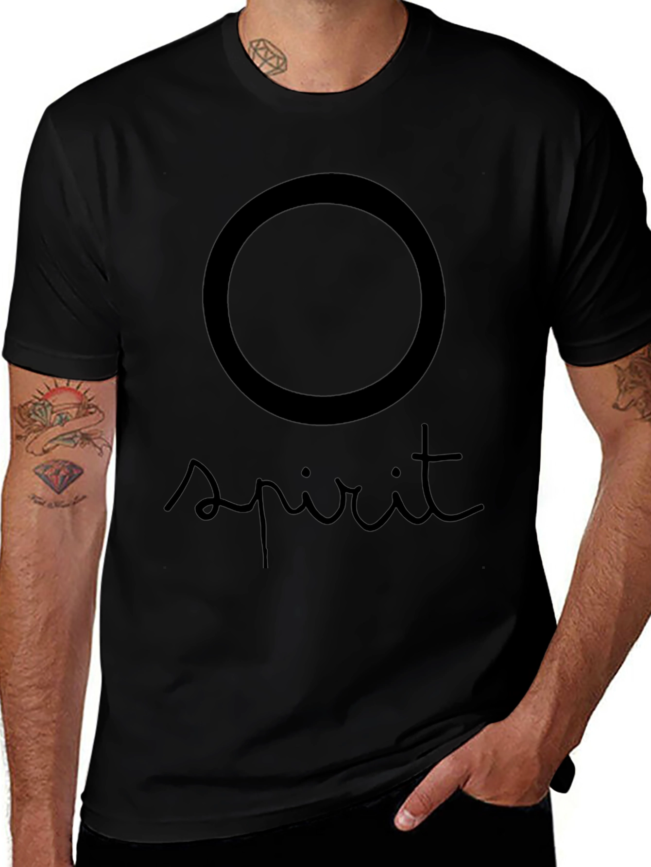 Spirit Graphic Tee - Stylish Crew Neck T-Shirt