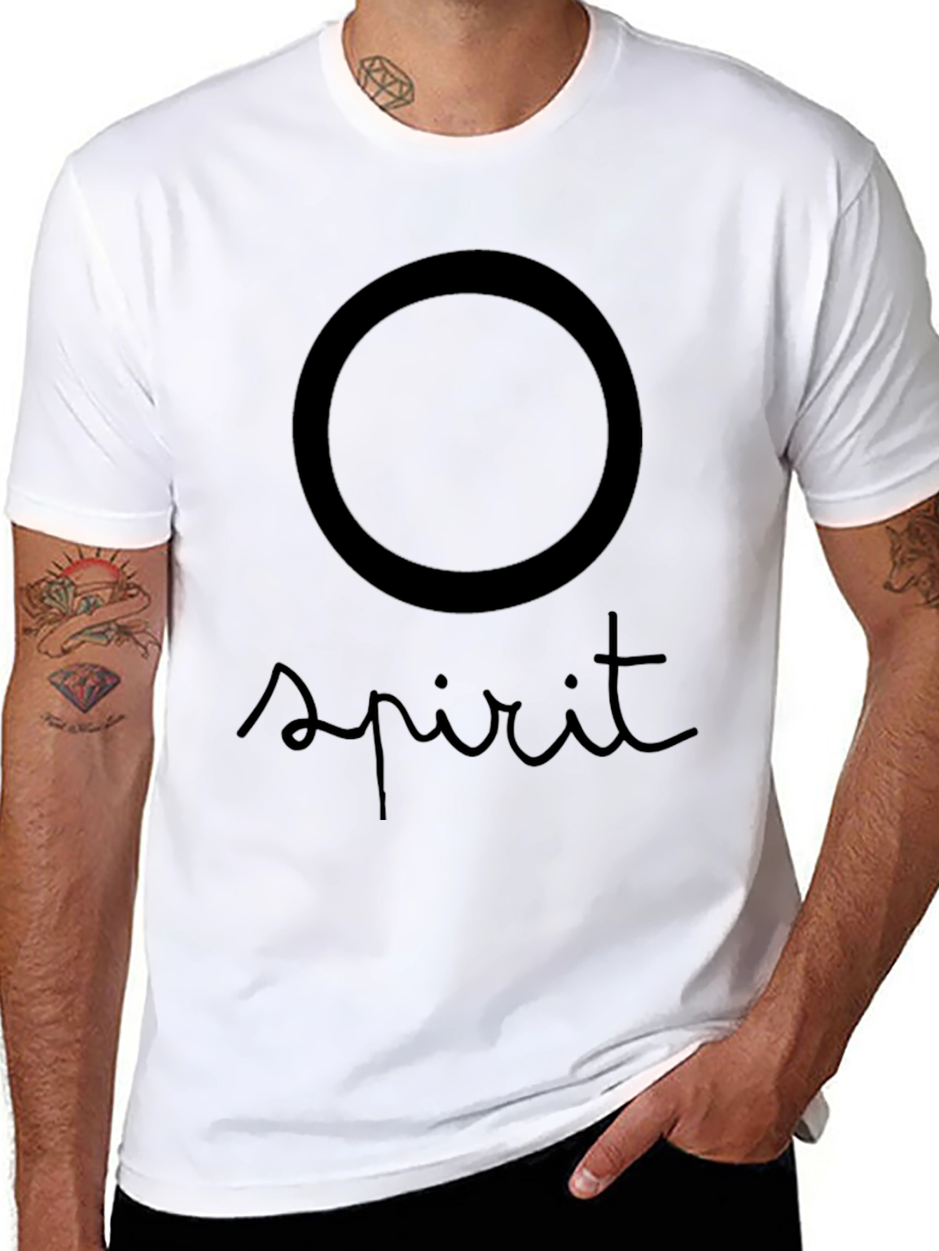 Spirit Graphic Tee - Stylish Crew Neck T-Shirt