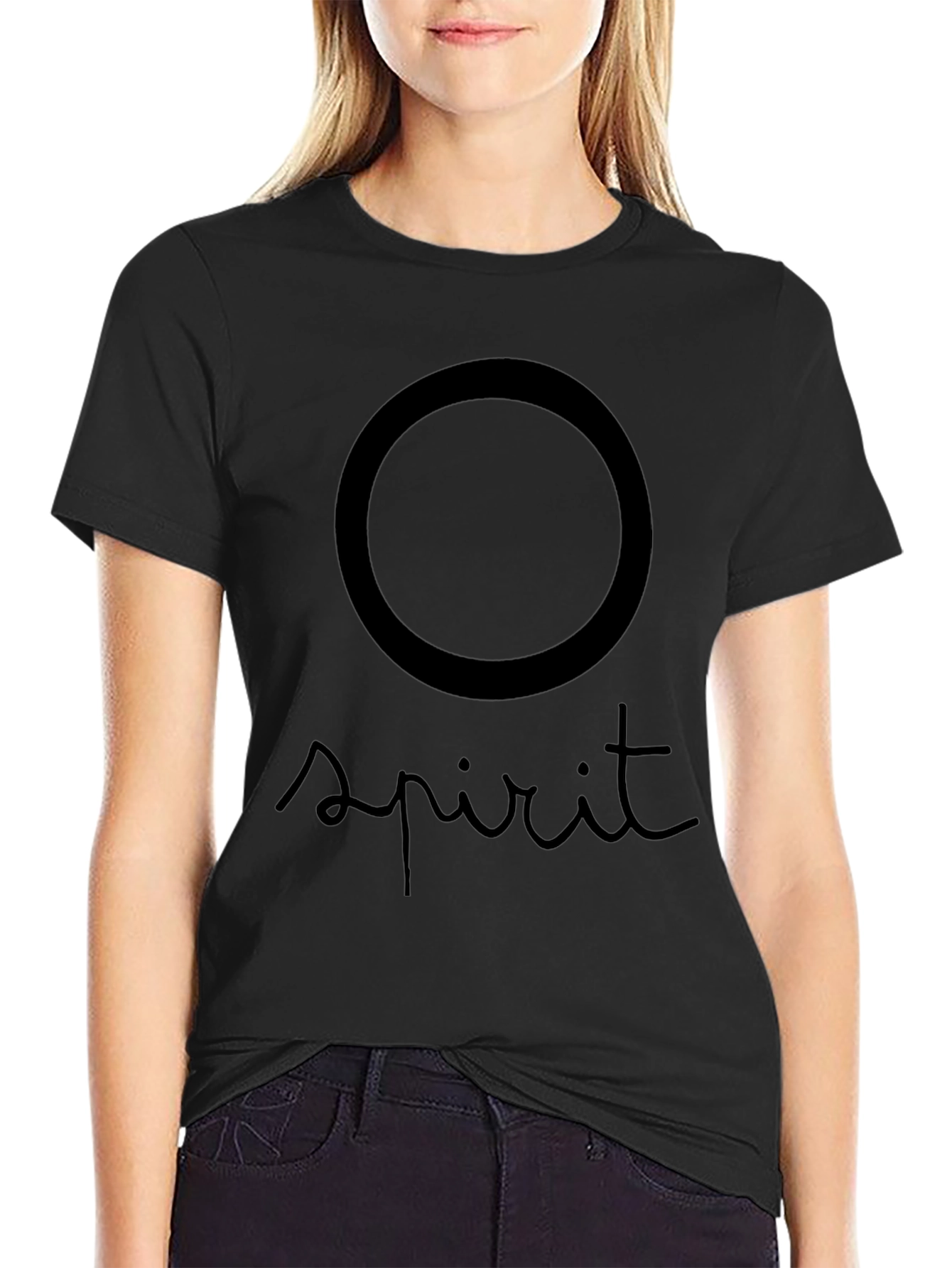 Spirit Graphic Tee - Stylish Crew Neck T-Shirt