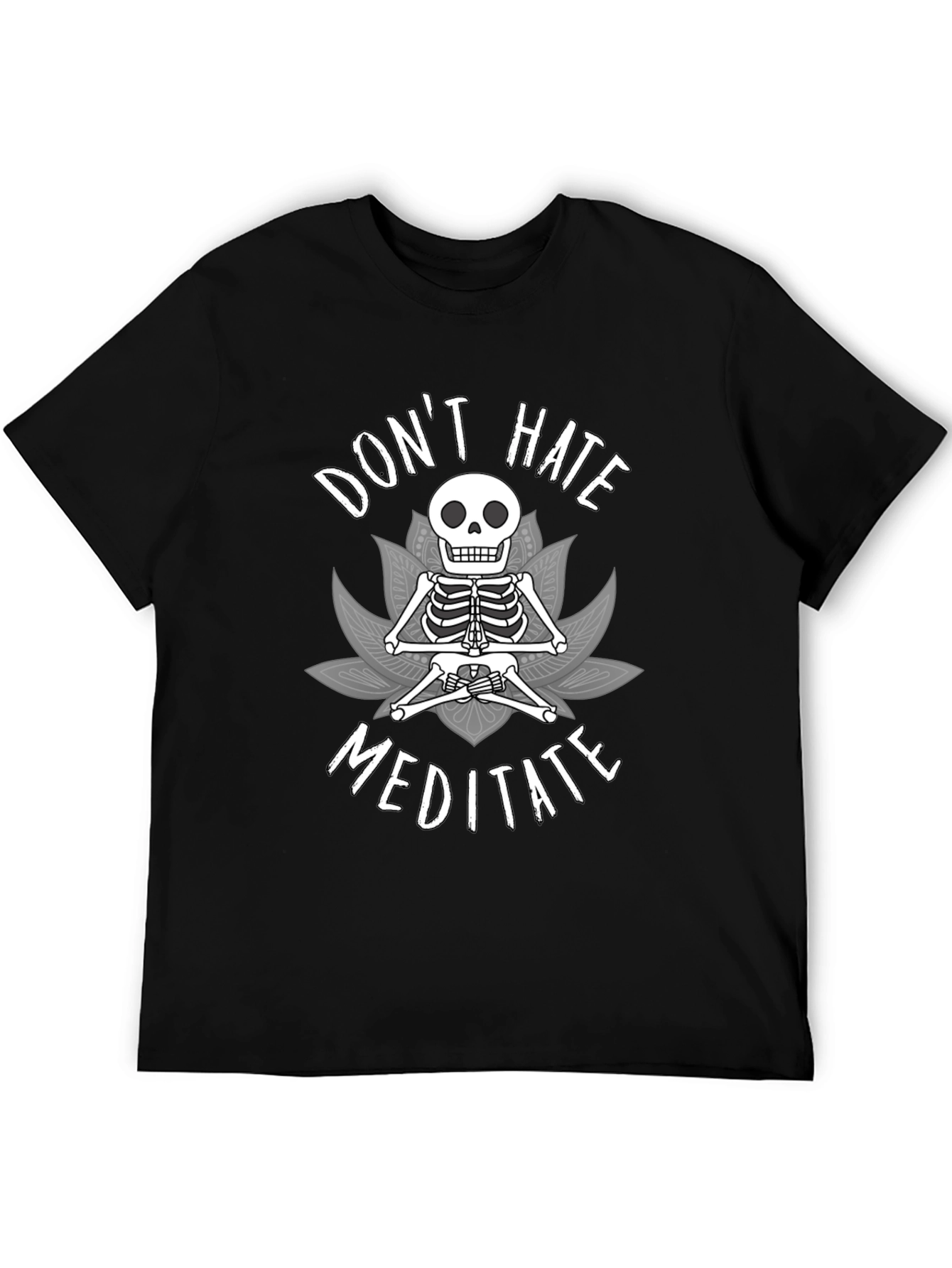 Meditate Skeleton Graphic Tee