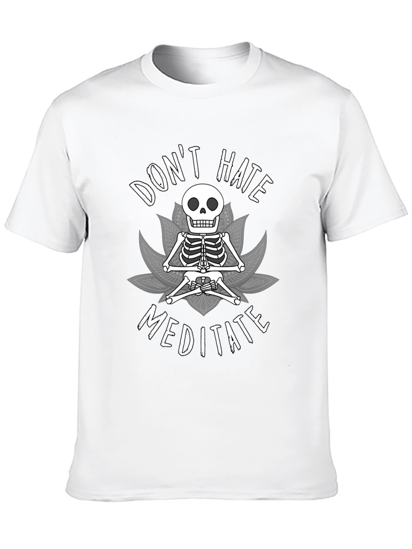 Meditate Skeleton Graphic Tee