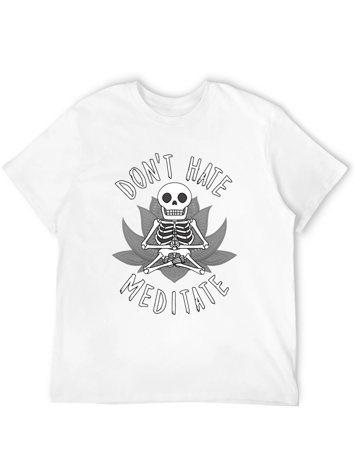Meditate Skeleton Graphic Tee