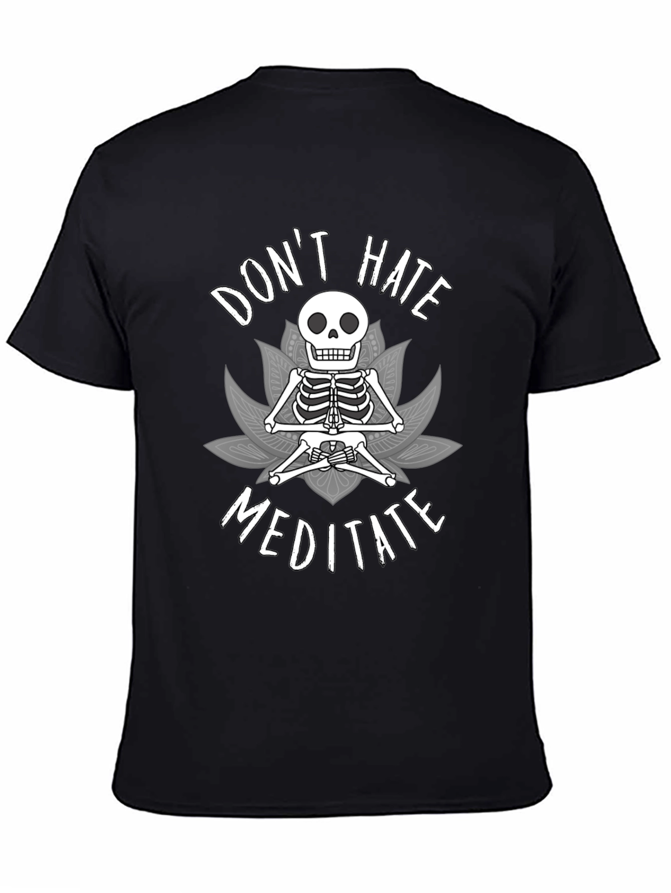Meditate Skeleton Graphic Tee