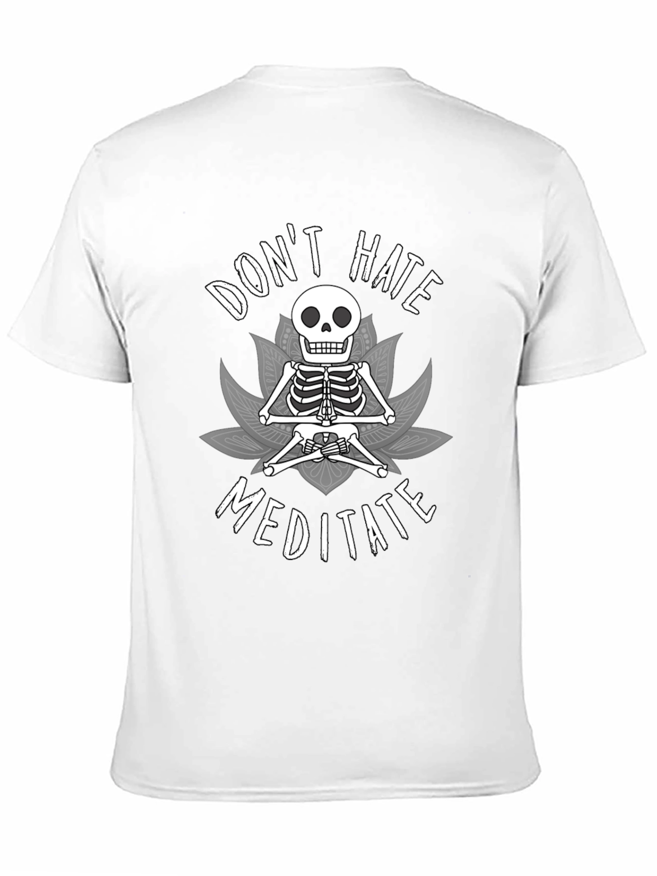 Meditate Skeleton Graphic Tee