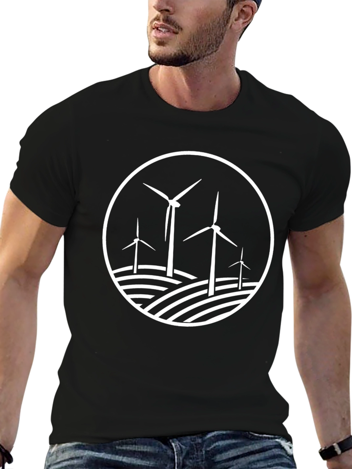 Wind Turbine Farm Graphic T-Shirt