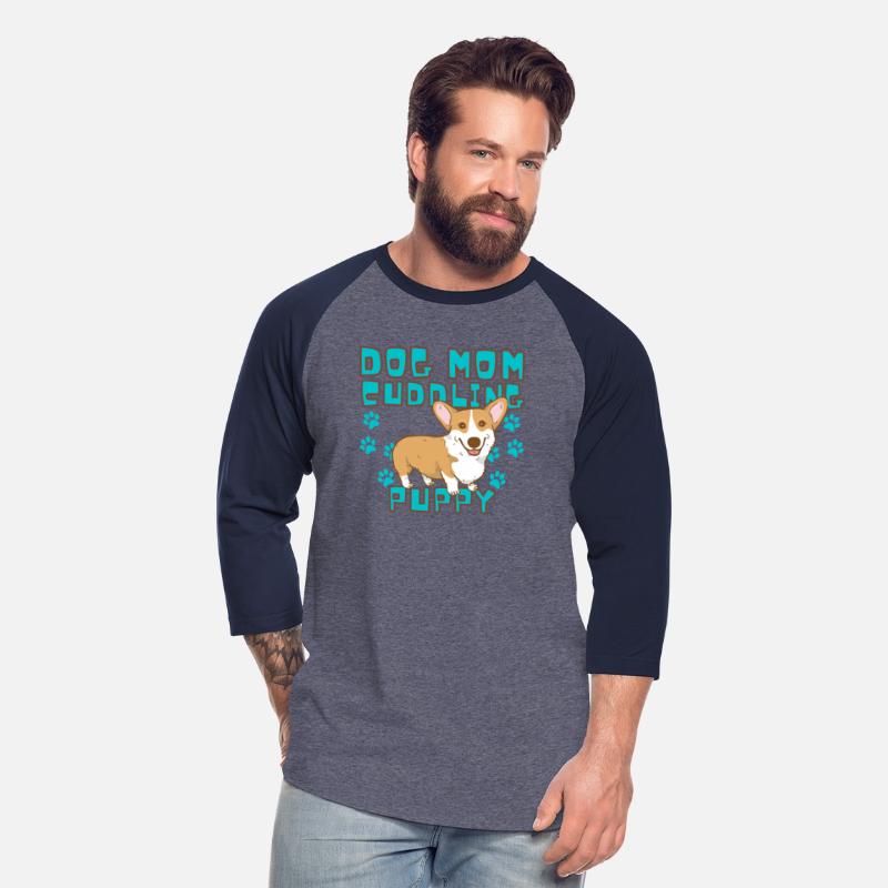 DOG MOM CUDDLING PUPPY DOGS LOVERS