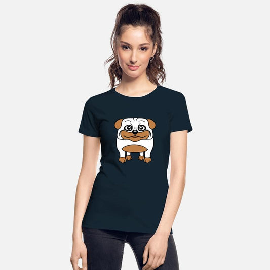 Dog Pug Small Cute Thick Lovely Happy Comic Fun