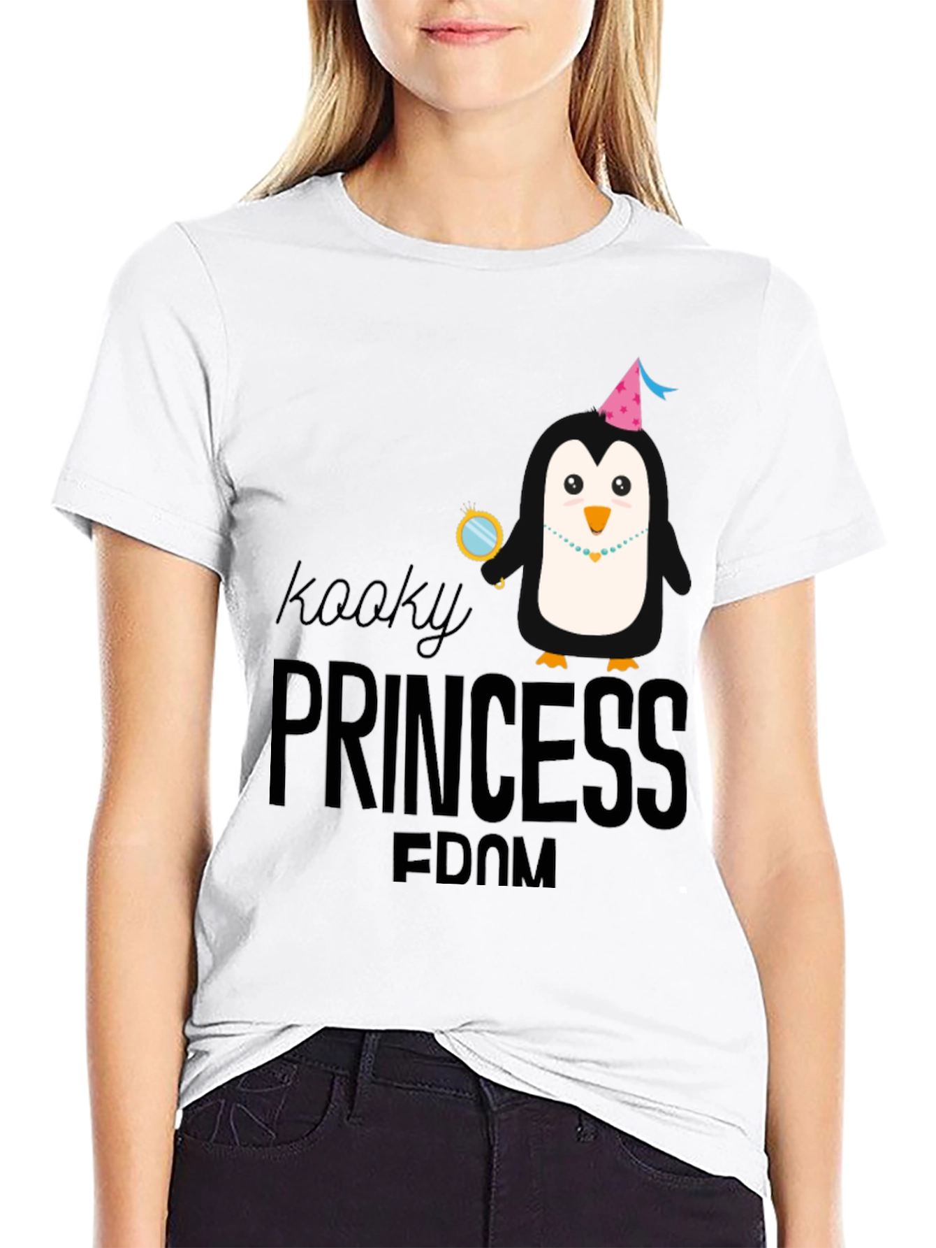 Kooky Princess Penguin Graphic Tee