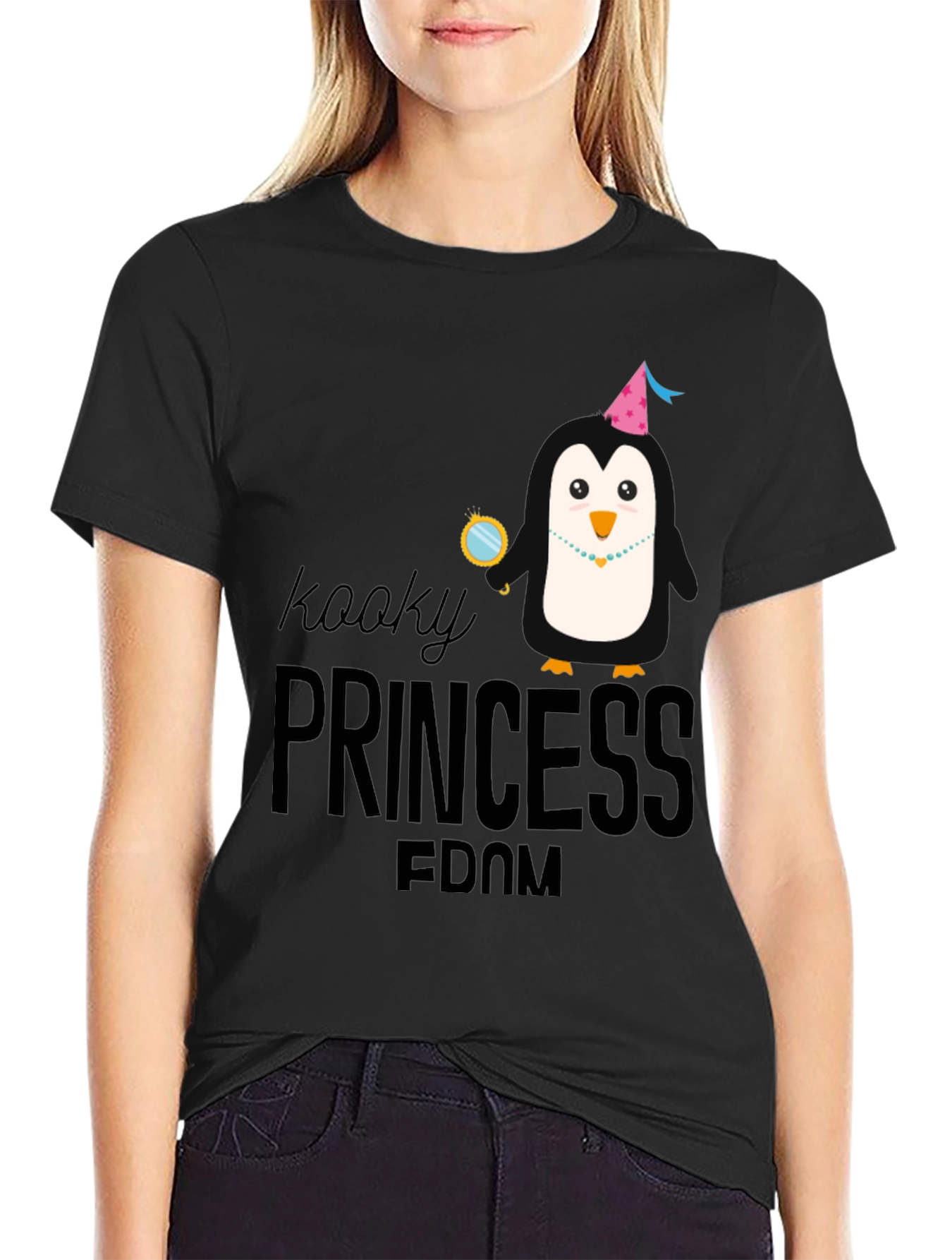 Kooky Princess Penguin Graphic Tee