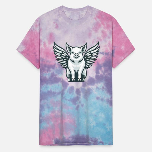 Domestic Pig Angel Silhouette with Wings