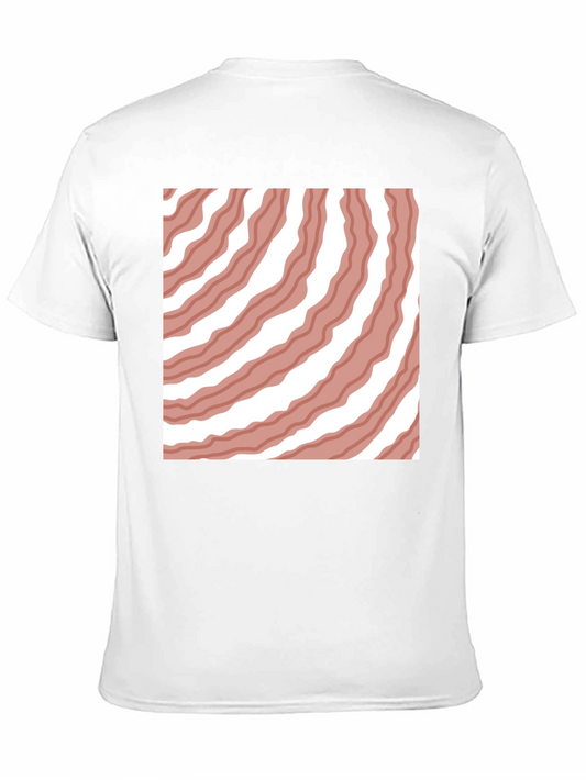 Bacon Striped Tee - Novelty Food Graphic T-Shirt