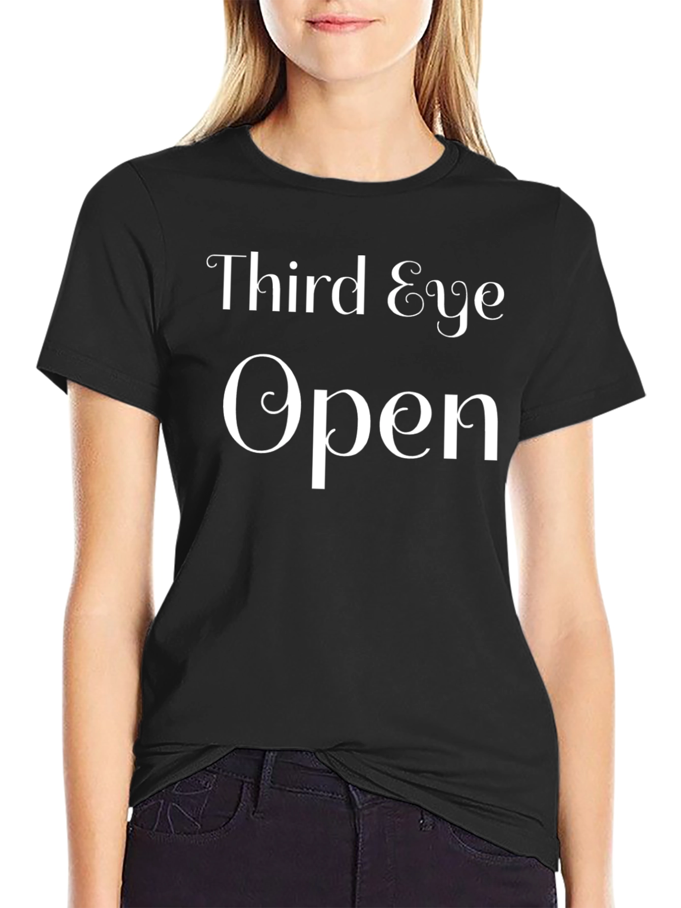 Third Eye Open Graphic Tee - Casual Black T-Shirt