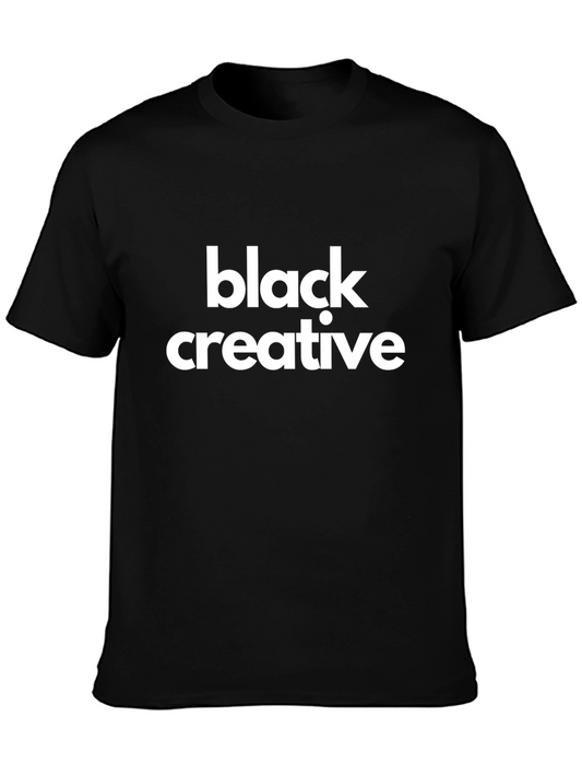 Black Creative Graphic Tee - Stylish Unisex T-Shirt