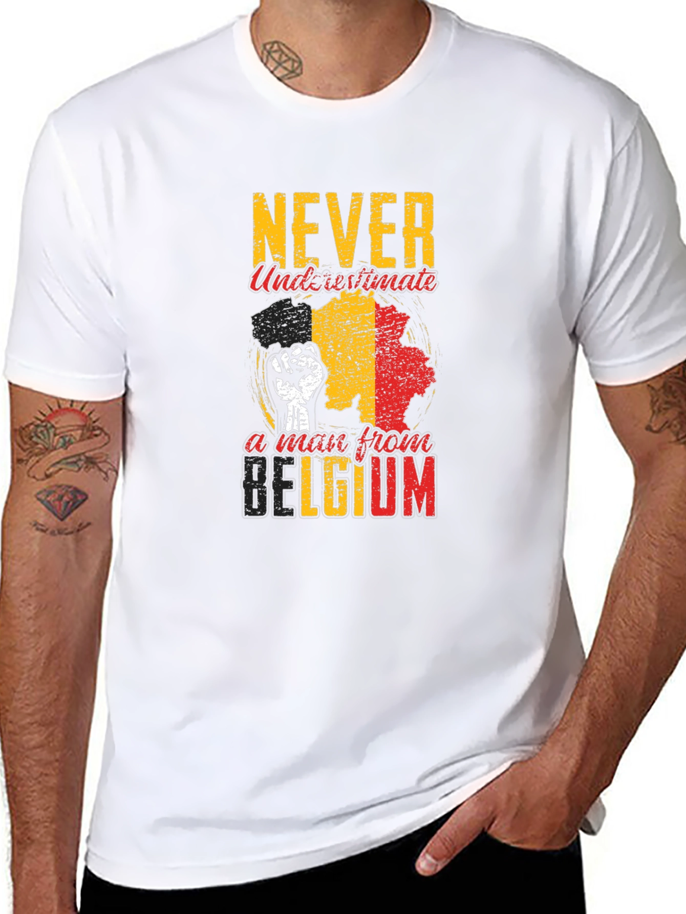 Never Underestimate A Man From Belgium T-Shirt