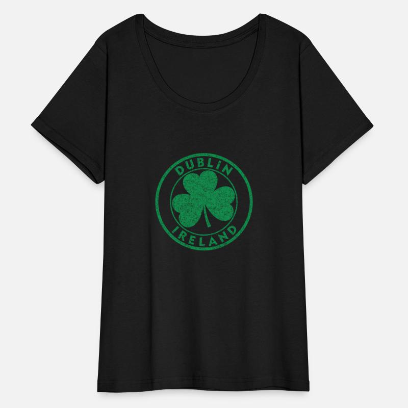 Dublin Ireland Shamrock Sign Distressed Green