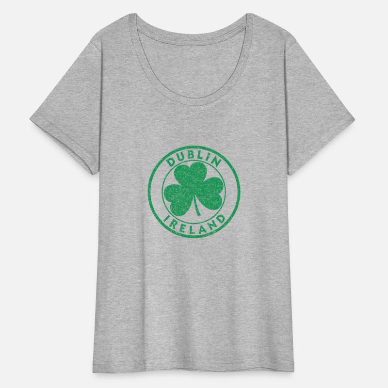 Dublin Ireland Shamrock Sign Distressed Green