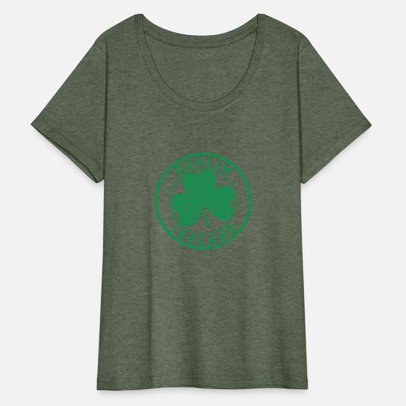 Dublin Ireland Shamrock Sign Distressed Green
