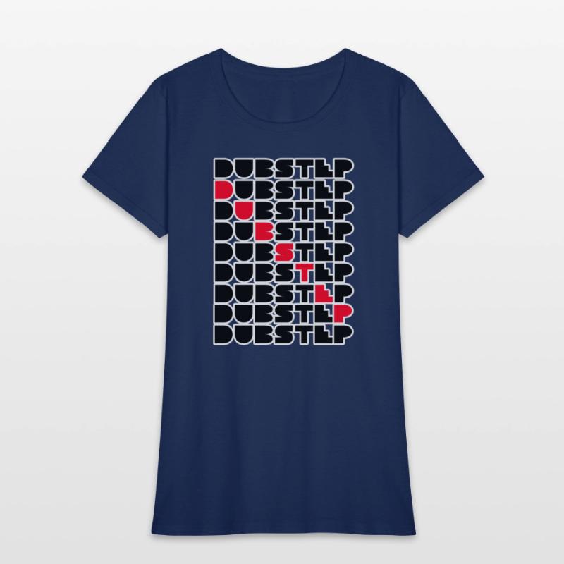 Dubstep Music Logo Stacked Word Wall Red Black Des