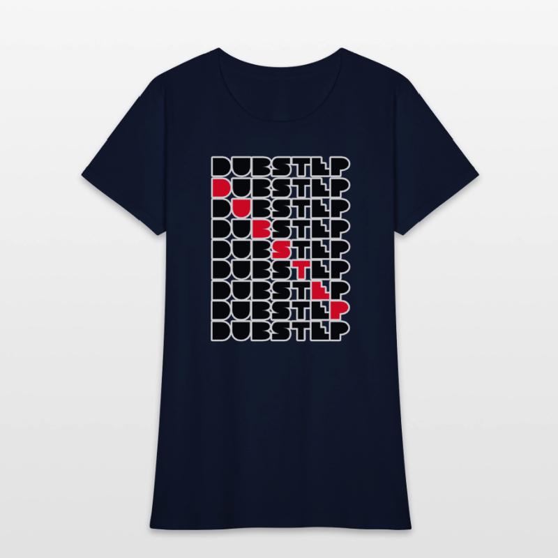 Dubstep Music Logo Stacked Word Wall Red Black Des