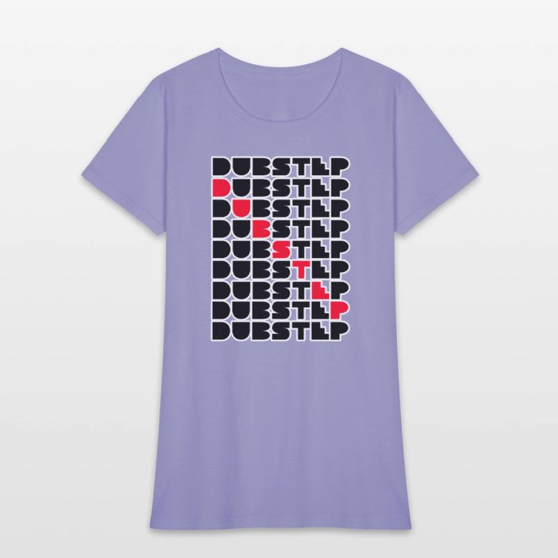 Dubstep Music Logo Stacked Word Wall Red Black Des